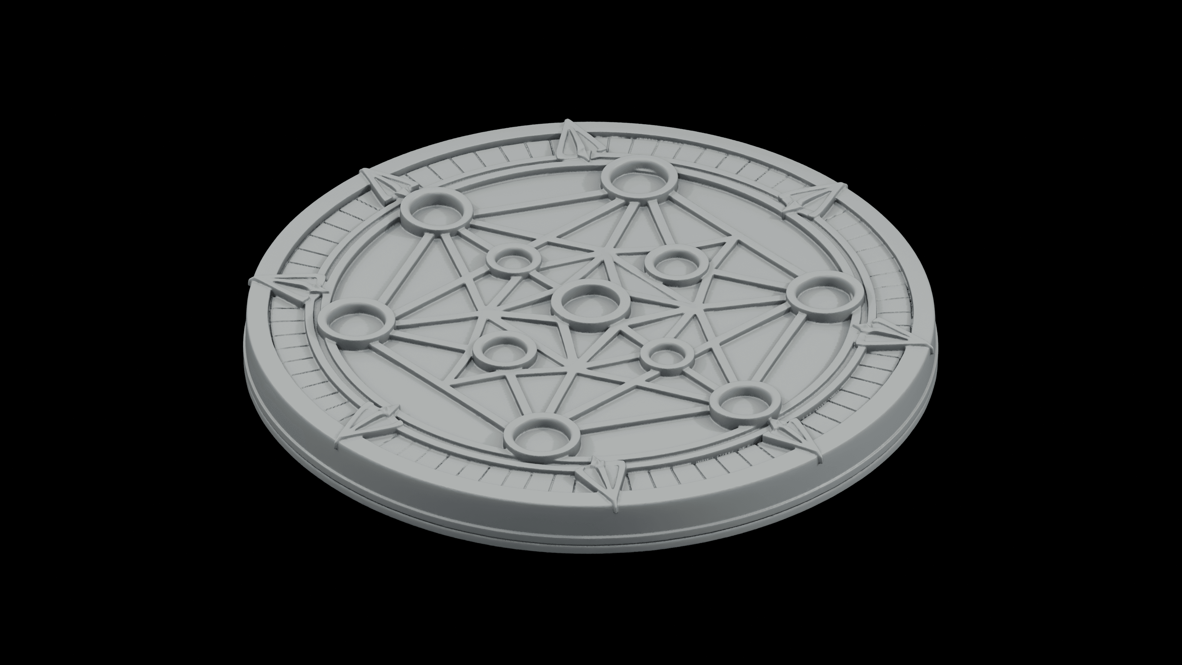 Crystal Grid Geometry Plate STL - Printable Spiritual Decor Object 3d model