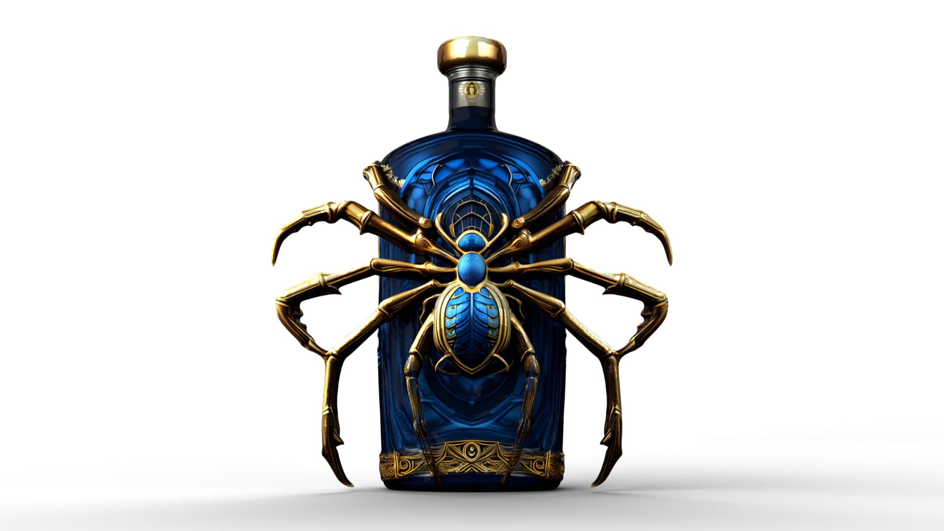 Spider Liquor Bottle 3d model