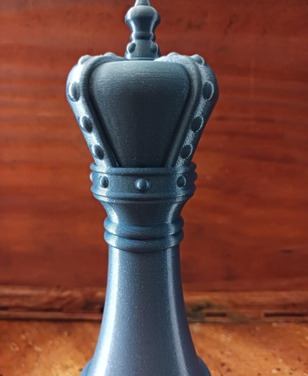 King Chess Piece Stash Container (stash portion optional) 3d model