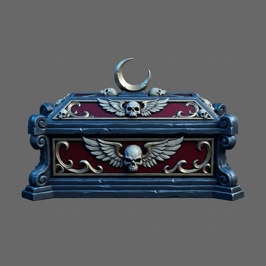 Iris and Orin - Moonlit Sarcophagus STL - Moonlit Vampire Court 3d model