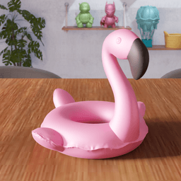Flamingo Pool Ornament - Summer Desk Accent 3d model