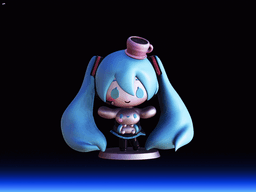 Hatsune Miku X Cinnamoroll Chibi Figure - Fan Art 3D Print Model 3d model