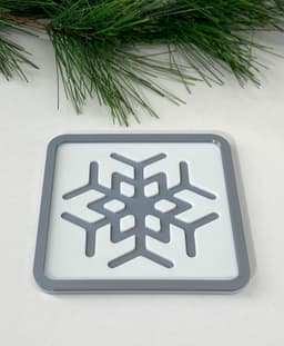 Snowflake Stacking Holidays Coaster, Christmas Bar Ornament 3d model