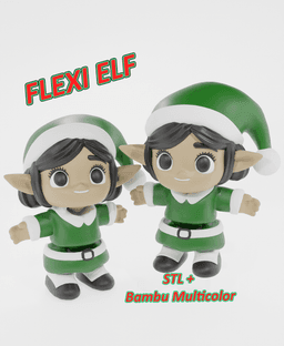 Holly - Flexi Elf - Articulated Fidget Toy 3d model
