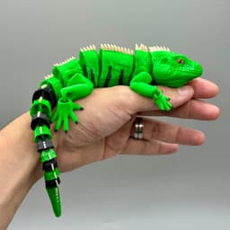 Articulated Iguana | Pre-Painted + Optional 6mm Glass Eye Version 3d model