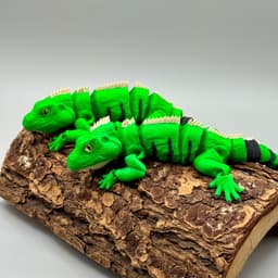 Articulated Iguana | Pre-Painted + Optional 6mm Glass Eye Version 3d model