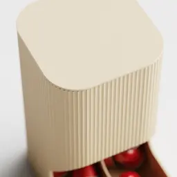 Coffee Capsule Holder - Fluted Pattern - Nespresso Vertuo Dolce Gusto Pod Organizer 3d model