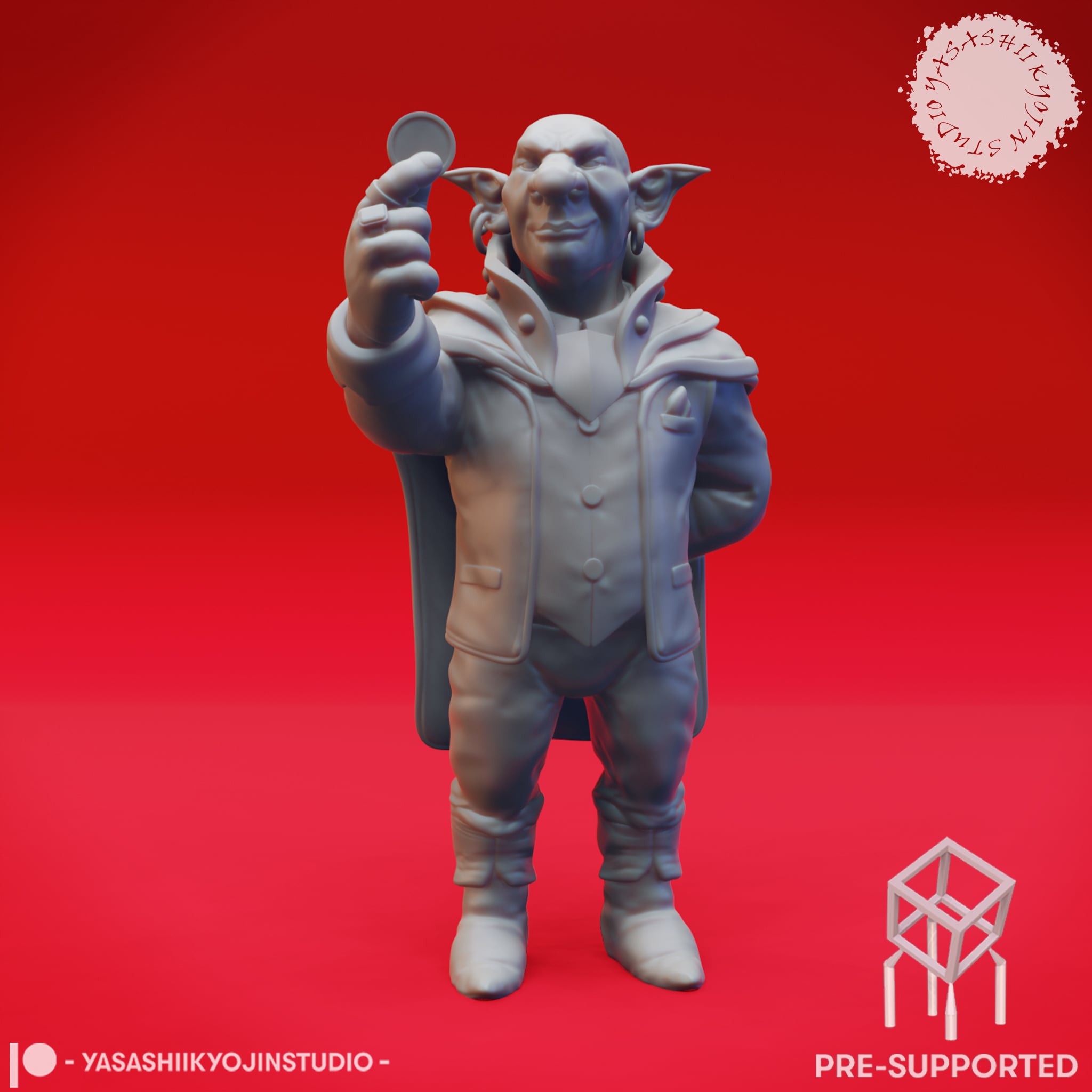 Deep Gnome - Jimjar - Tabletop Miniature (Pre-Supported) 3d model