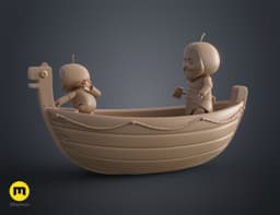 GoW_figures_joined_with_boat_3Demon.stl 3d model