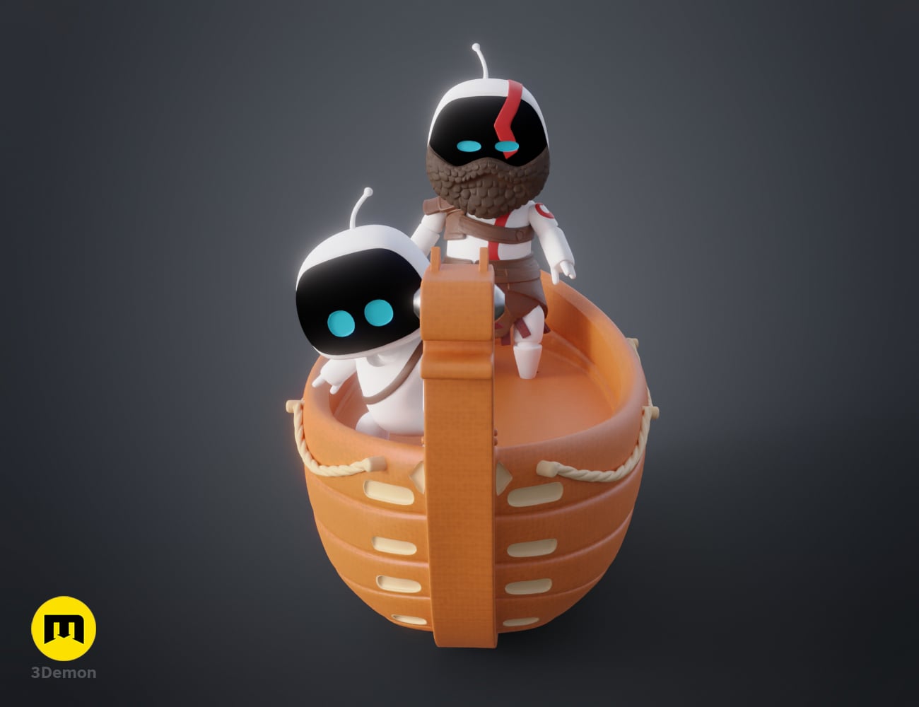 GoW_figures_joined_with_boat_3Demon.stl 3d model