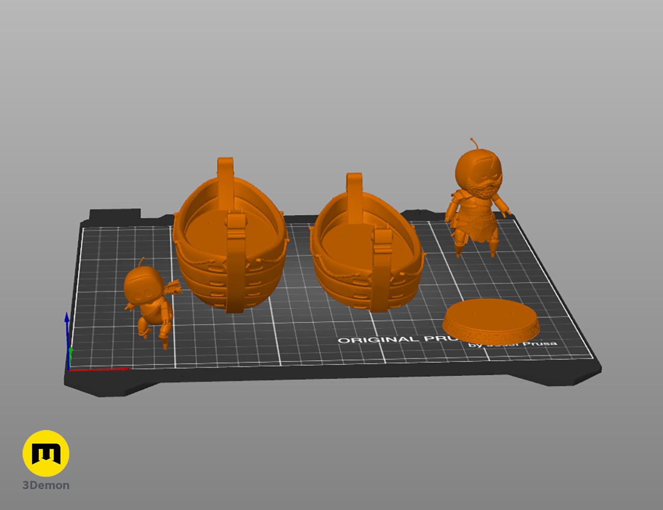 GoW_figures_joined_with_boat_3Demon.stl 3d model