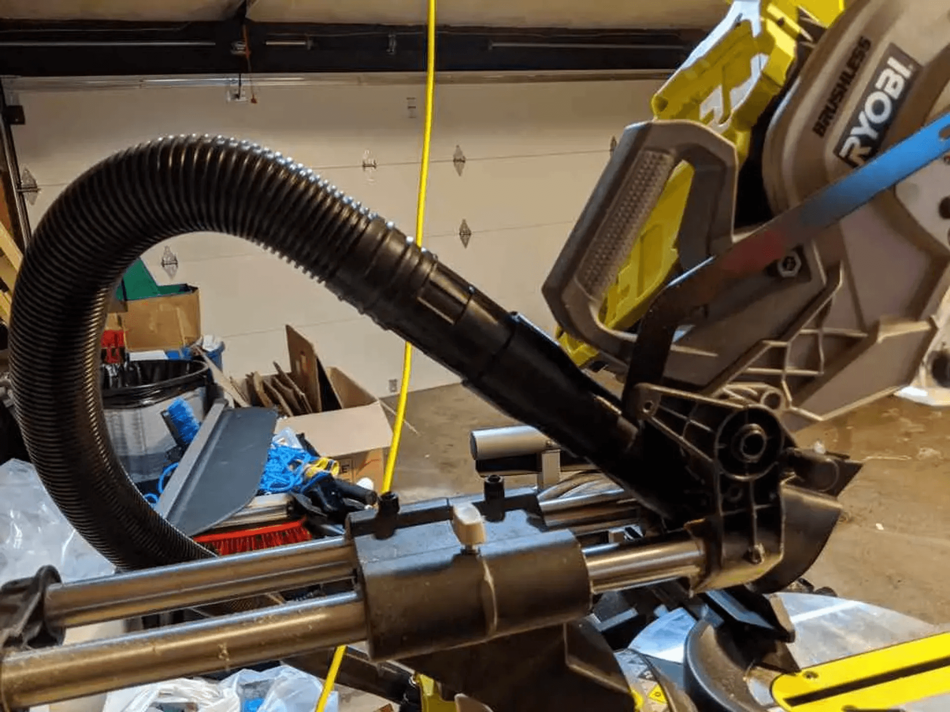 Ryobi 6 Gallon Shop Vac to 10 inch One+ Miter Saw Adapter 3d model