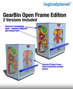 GearBin Open Frame Edition – Mini Mechanized Trash Bin 3d model
