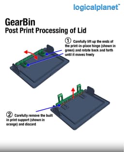 GearBin Open Frame Edition – Mini Mechanized Trash Bin 3d model