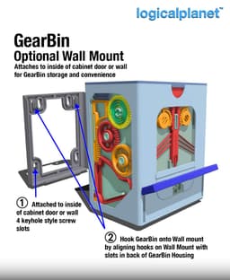 GearBin Open Frame Edition – Mini Mechanized Trash Bin 3d model