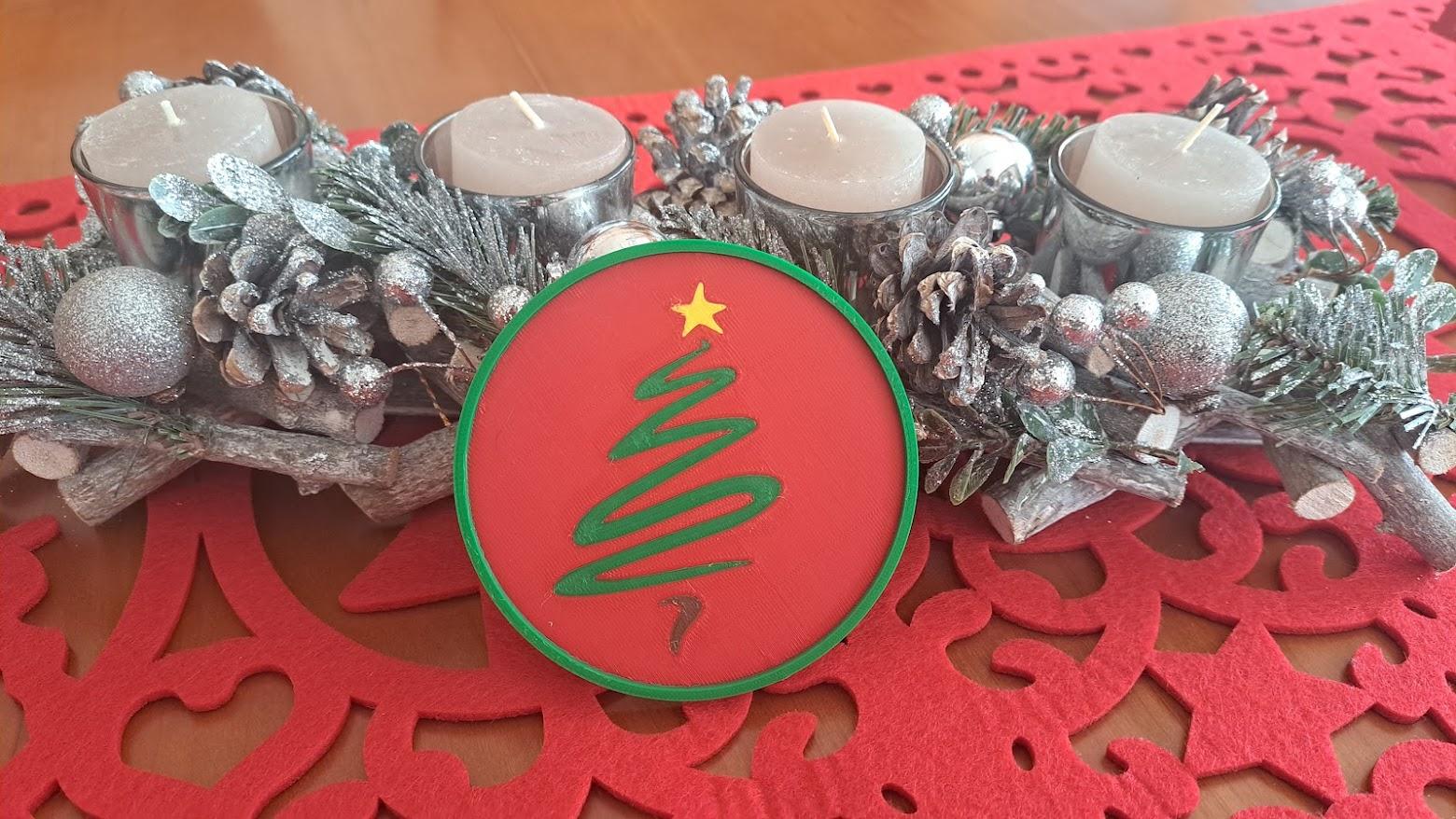 Christmas Coaster - Xmas Tree 1 3d model