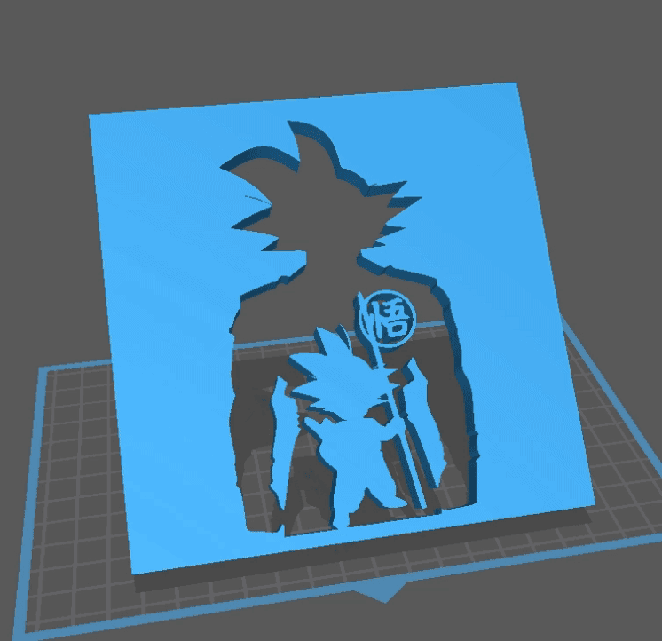 Silhouette de San Goku - Dragon Ball 3d model