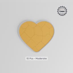 Montessori Puzzle Heart, Love Symbol, 3-Level Progressive Puzzle System, 170mm, Easy to Hard, 9/15/24 pcs STL Model PRODUCT_8089 3d model