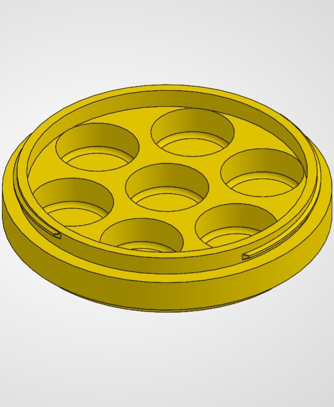 Bard Dice Container And Tray Threaded 3d model