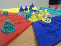 Troke Game Pieces and Board 3D Print and Play 3d model