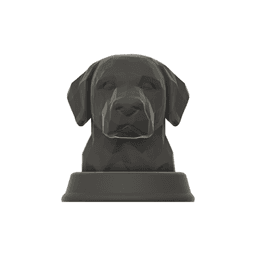 Labrador Low Poly Dog Bust, STL File, 3MF File, 3D Printable Dog Statue, Pet Memorial Download 3d model