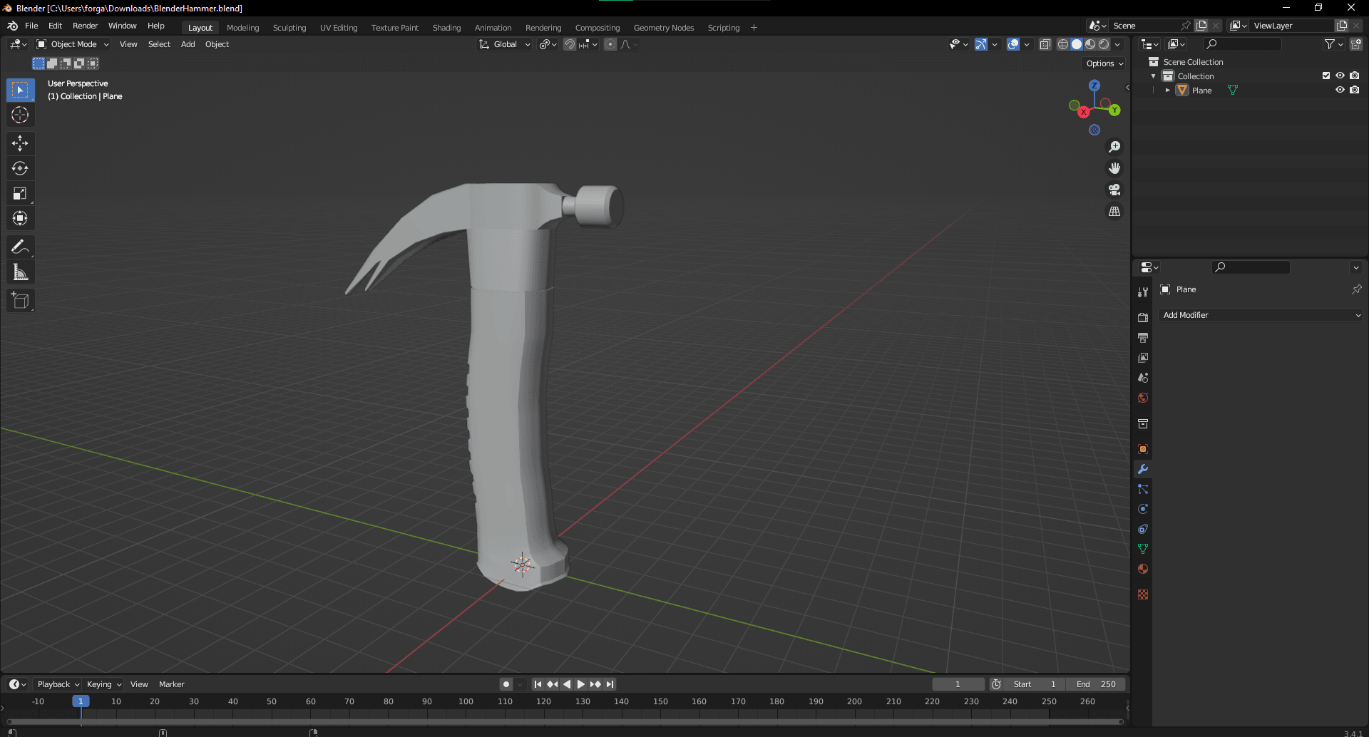 BlenderHammer.blend 3d model