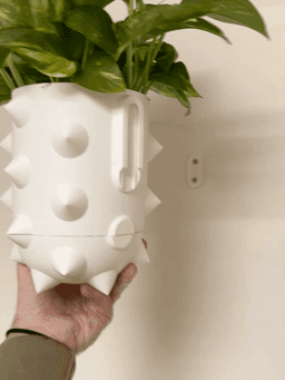 Spike Vase 01 with wall mount. 3d model