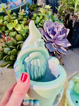 Gnome in a Pot Planter 3d model
