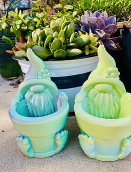 Gnome in a Pot Planter 3d model