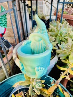 Gnome in a Pot Planter 3d model