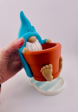 Gnome in a Pot Planter 3d model