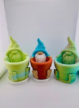 Gnome in a Pot Planter 3d model
