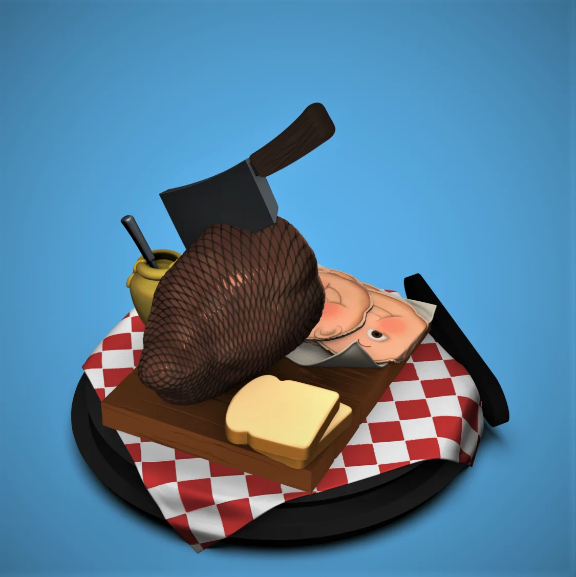 PAM Ham -Garbage Pail Kids 3d model