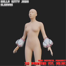 Hello Kitty Juno Cosplay Sleeves Overwatch 3d model