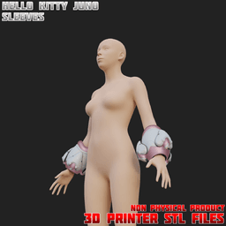 Hello Kitty Juno Cosplay Sleeves Overwatch 3d model