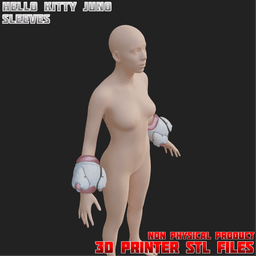 Hello Kitty Juno Cosplay Sleeves Overwatch 3d model