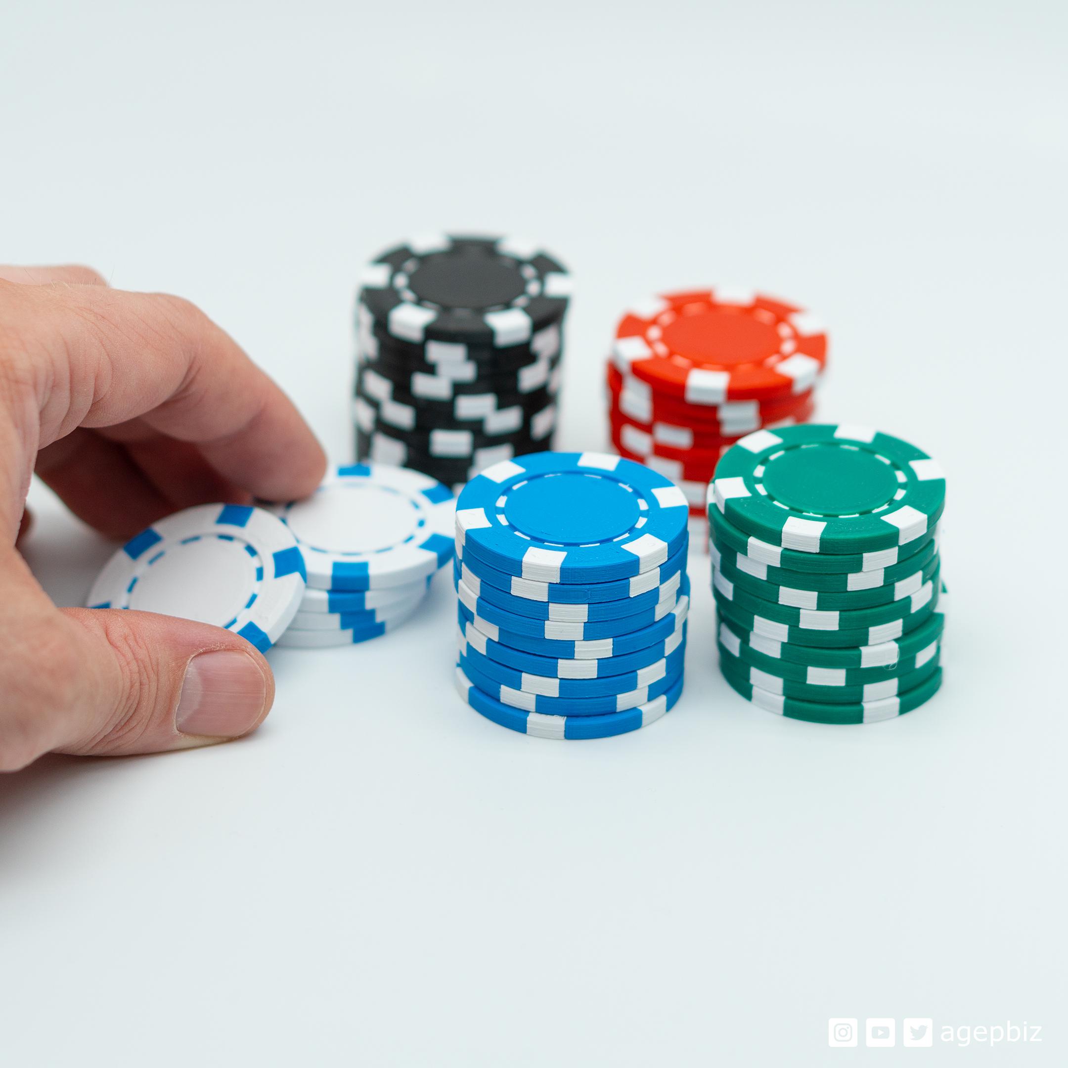 Dual Color Poker Chips 3d model