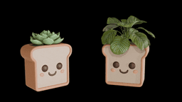 KawaiiBreadPLanter.3mf 3d model