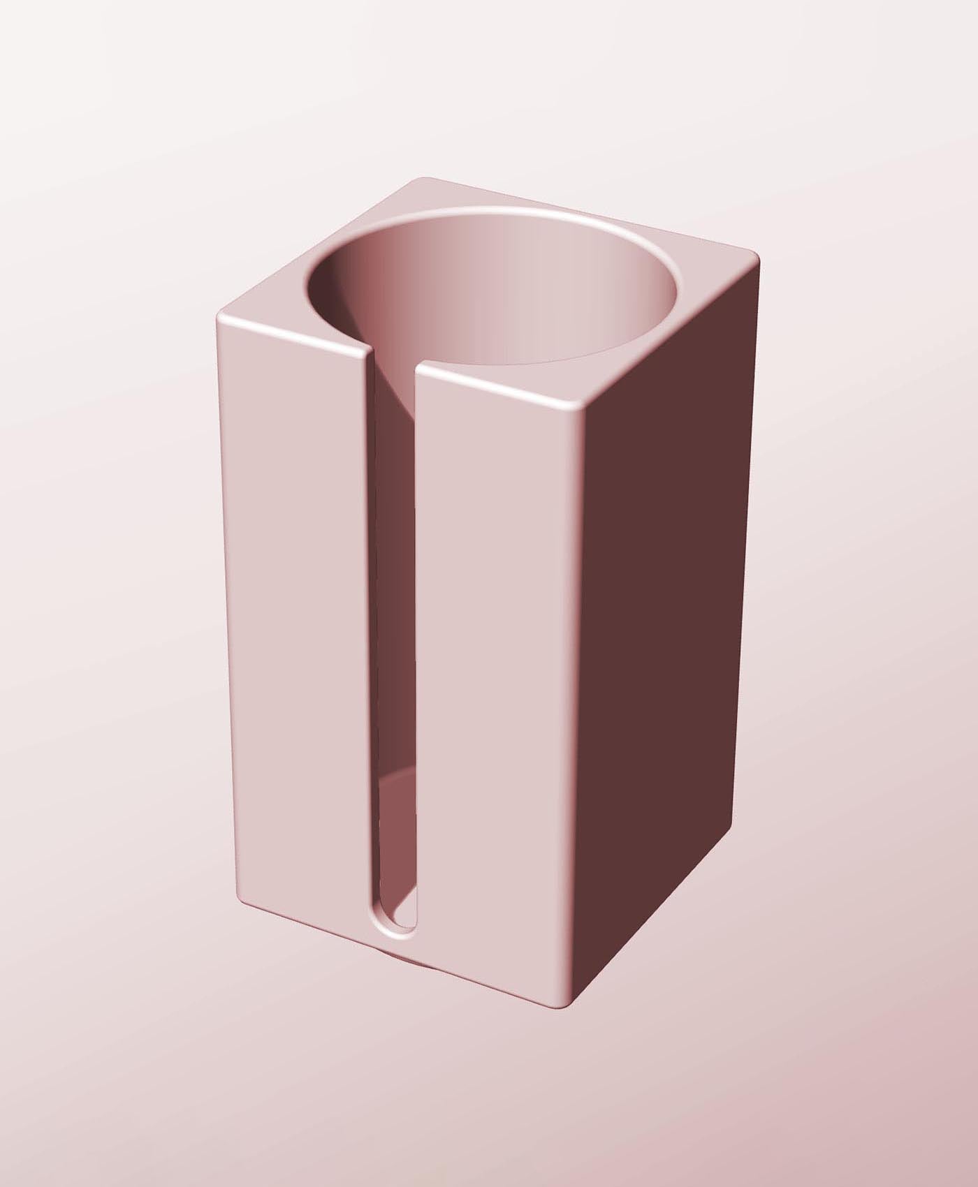 CS68-130-S Modular stacking slotted container for home decor 3d model