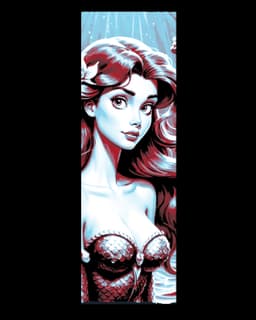 Fan art depictions of Ariel the Mermaid - Set of Bookmarks 3d model