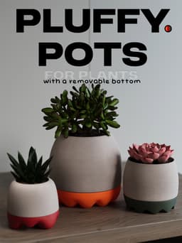 Pluffy pots 3d model