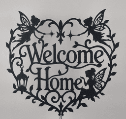 Fairy Welcome Home 2D Wall Art Fantasy Decor.stl 3d model