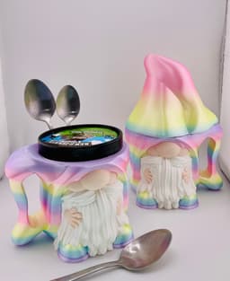Gnome Ice Cream Pint Holder 3d model
