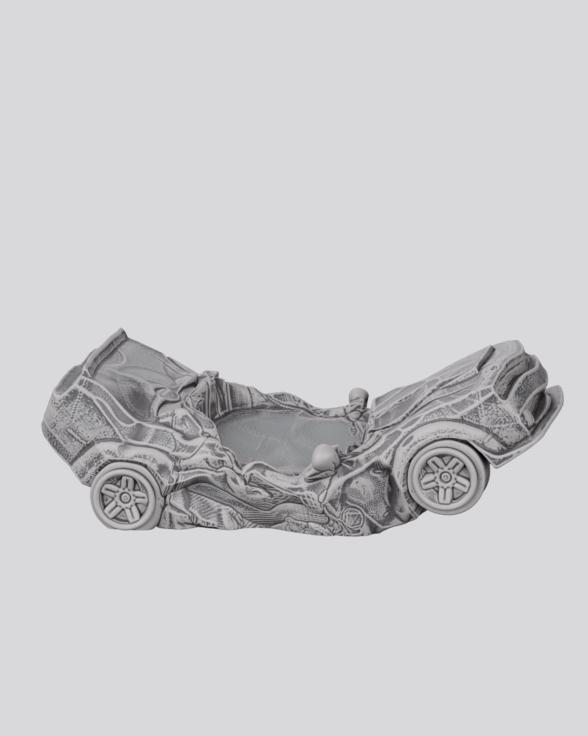 Smashed Car Miniature Base 3d model