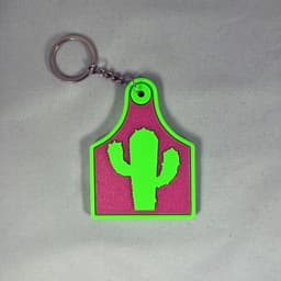 Keychain / Tag Collection - Cactus, Horse, Sunflower - Cow Tag - STL Files - NO AMS - COMMERCIAL 3d model