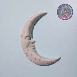 wall moon 3d model