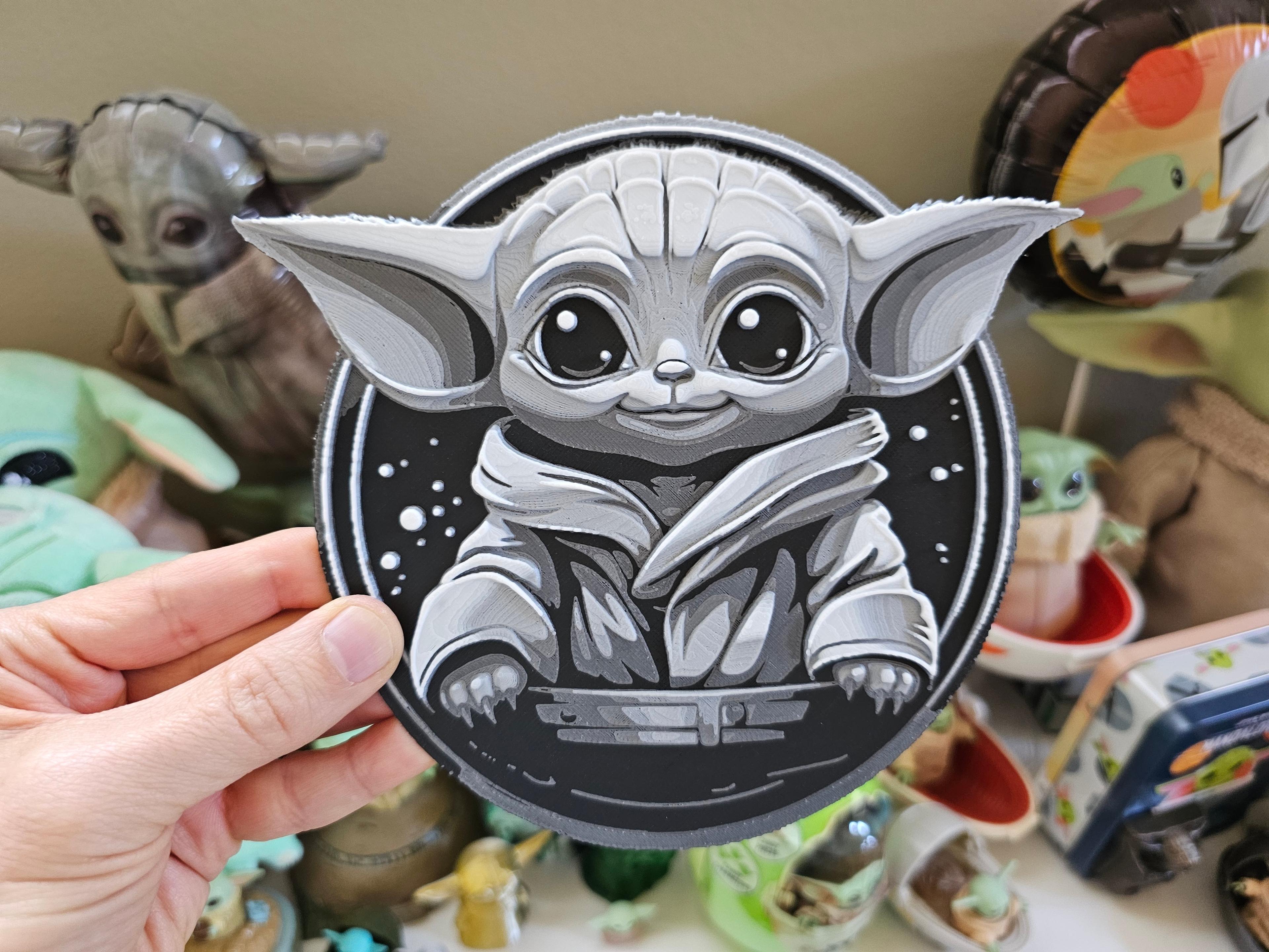 Star Wars (Inspired) Flat Baby Yoda / Grogu 3d model