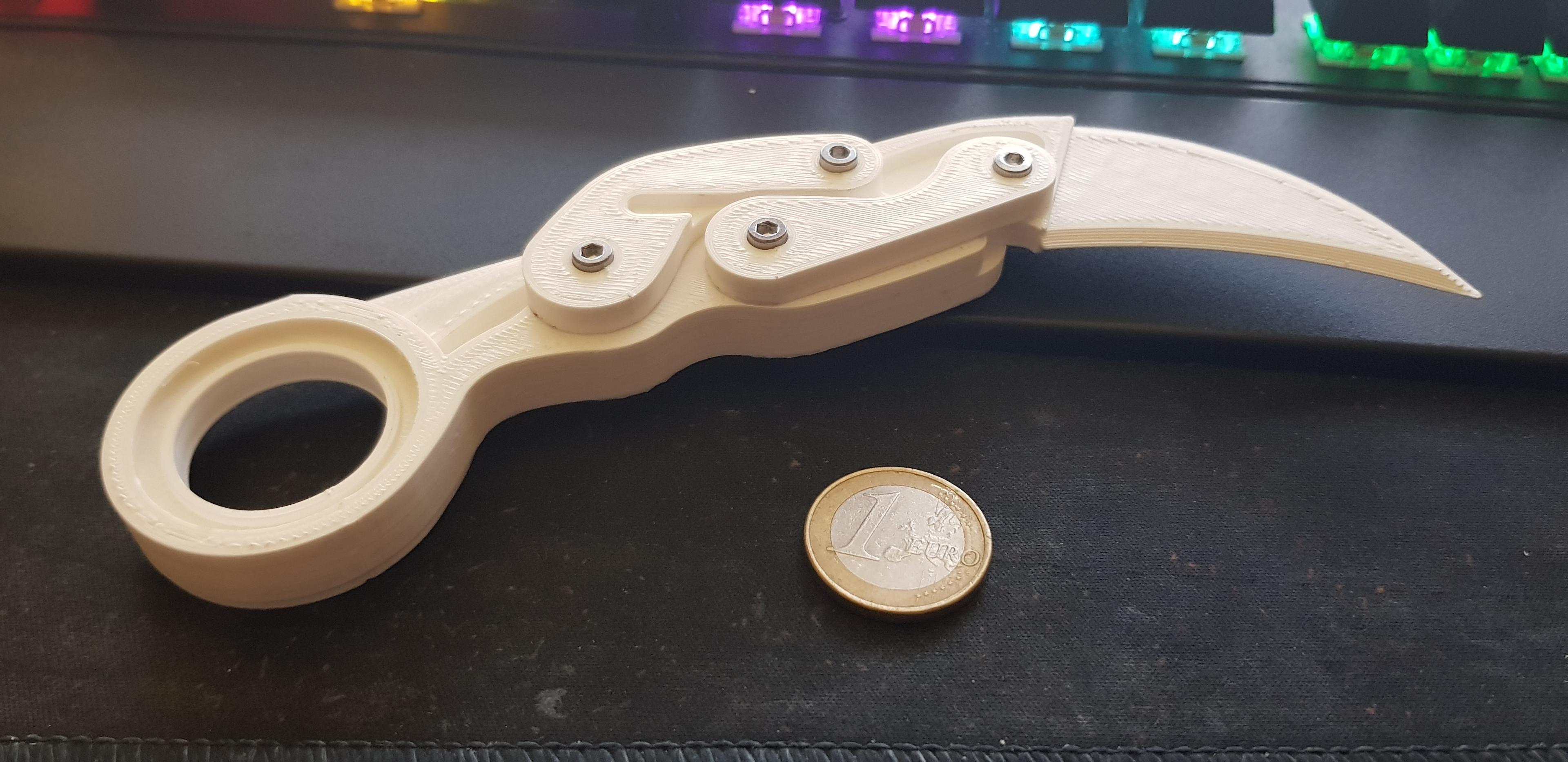 Folding Pocket Karambit - Really easy to mount and print, i use a m3x8mm screws to mount. Thanks! - 3d model