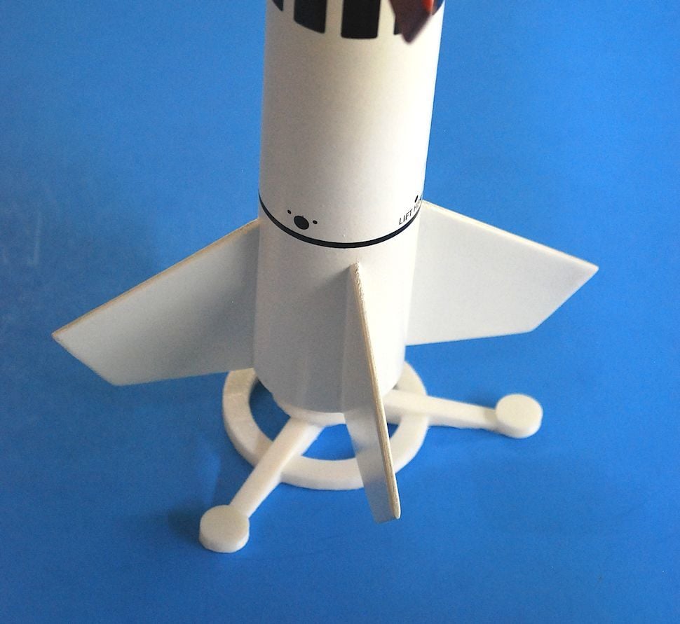Model Rocket Display Stands Collection 3d model