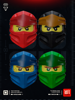 Brick Ninja Helmet 3D Printer STL File 3d model